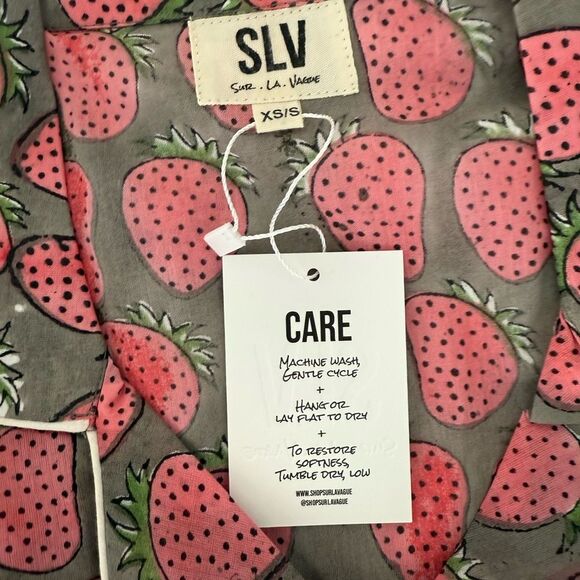 Sur La Vague Strawberry Pajama Pant Set NWT XS/S - Picture 3 of 6